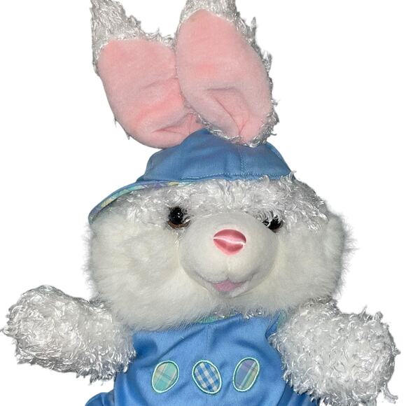 Dan Dee Plush Bunny Rabbit 2008 Stuffed Animal Baseball Cap Nursery Gift Dog 20" - Picture 2 of 12